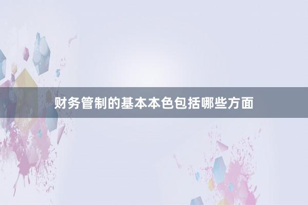 财务管制的基本本色包括哪些方面